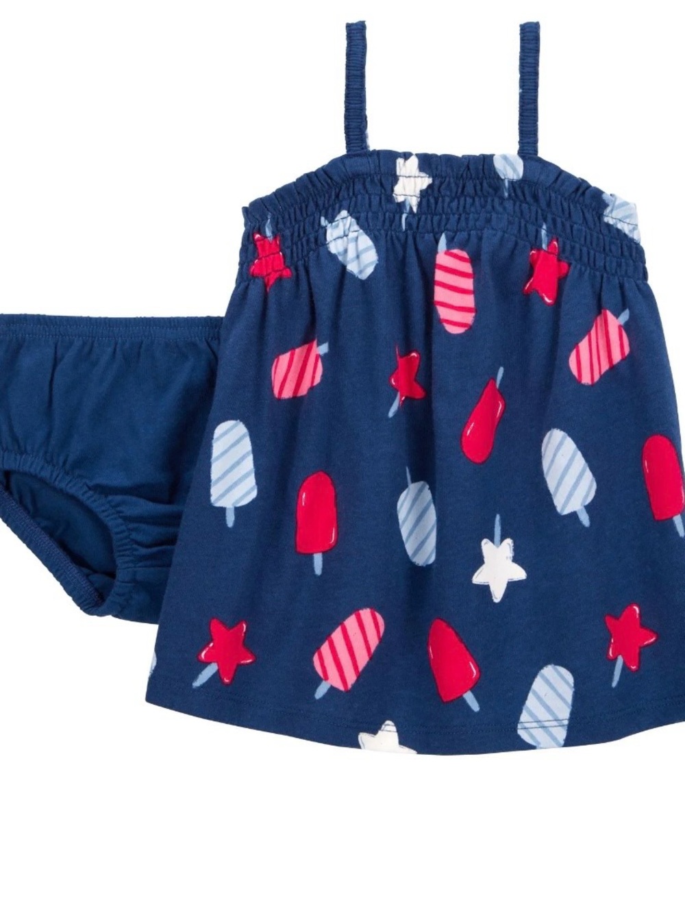 Carter's Navy Popsicle & Star Two-Piece Set - Red, White, Light Blue